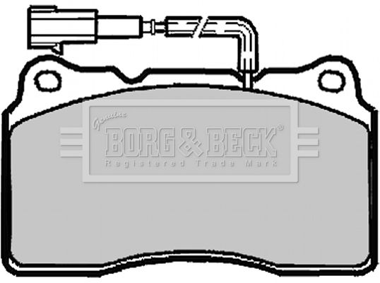 BORG & BECK Комплект тормозных колодок, дисковый тормоз BBP1918